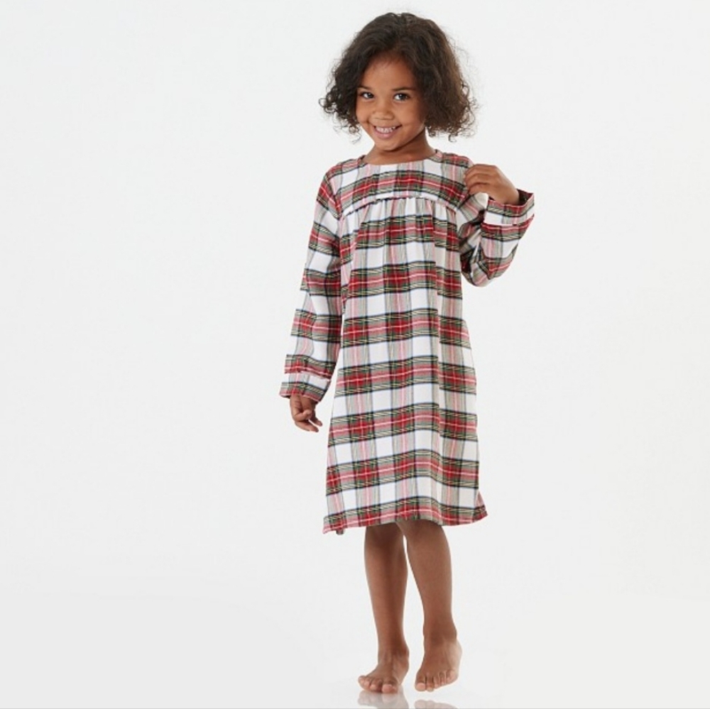 Pottery Barn Kids Stewart Plaid Flannel Nightgown size 2T NWT